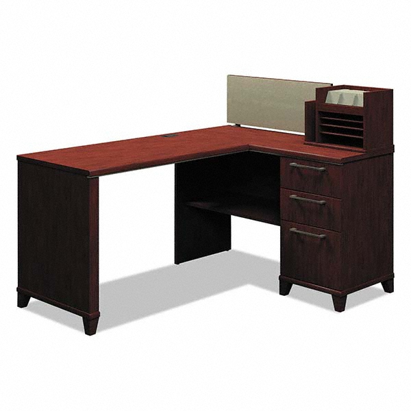 Bush industries cubix nat chry/slt corn desk wc57466 (042976574666)