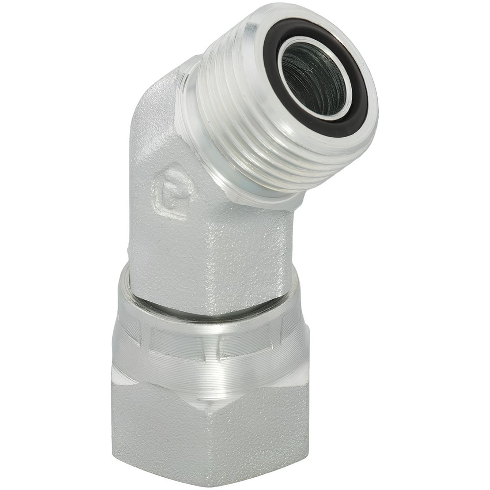 Compression Tube Male 45 ° Elbow: 1-1/2" Thread, ORFS x ORFS