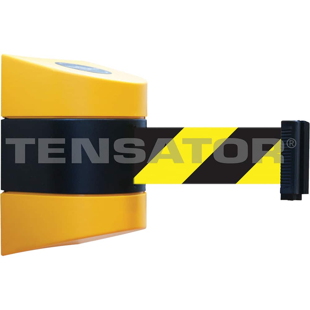 Tensator 897-15-M-35-D4D Pedestrian Barrier Wall Unit: Plastic, Yellow, Wall Mount 