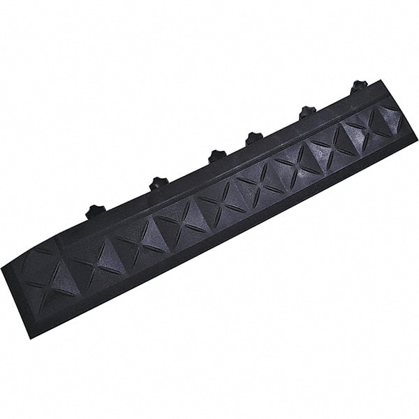 Ergo Advantage A6-B Anti-Fatigue Modular Tile Mat: Dry Environment, 22" Length, 4" Wide, 1" Thick, Interlocking Edge, Black 