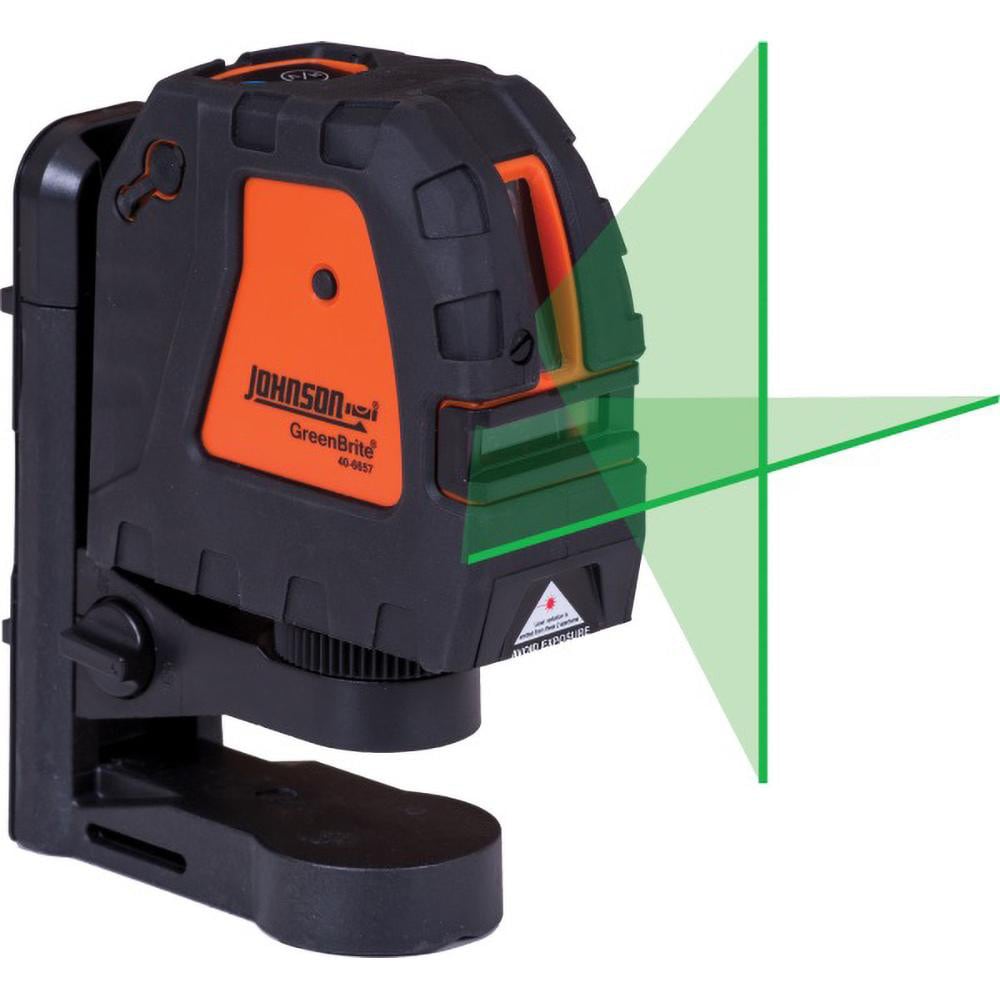 Self Leveling Cross Line Laser Level: 2 Beams, Class II, Green Beam