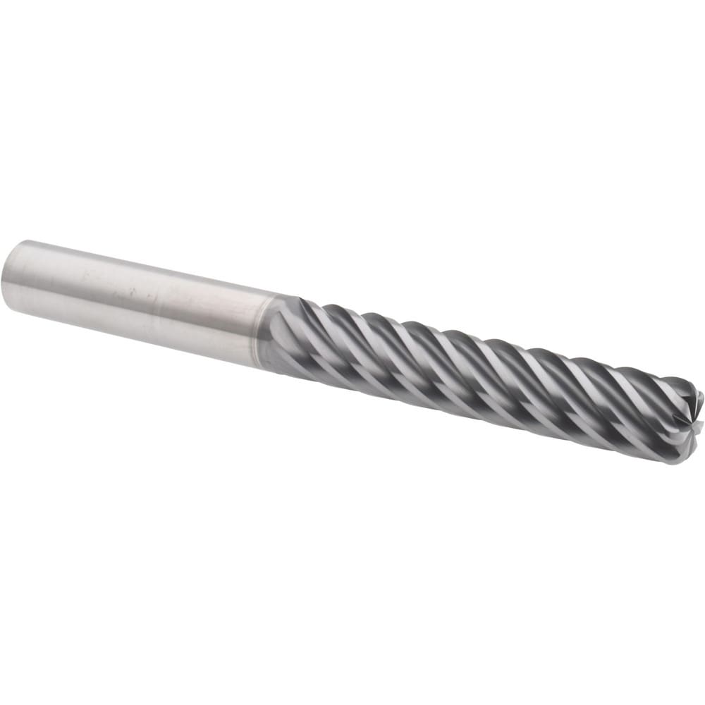 Accupro 6504060 Corner Radius End Mill: 5/8" Dia, 3-1/4" LOC, 0.12" Radius, 7 Flutes, Solid Carbide 