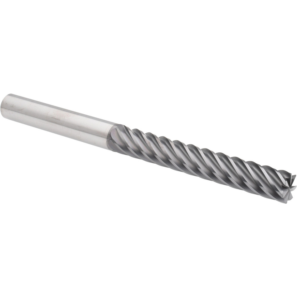 Accupro 6504041 Corner Radius End Mill: 1/2" Dia, 3-1/4" LOC, 0.02" Radius, 7 Flutes, Solid Carbide 
