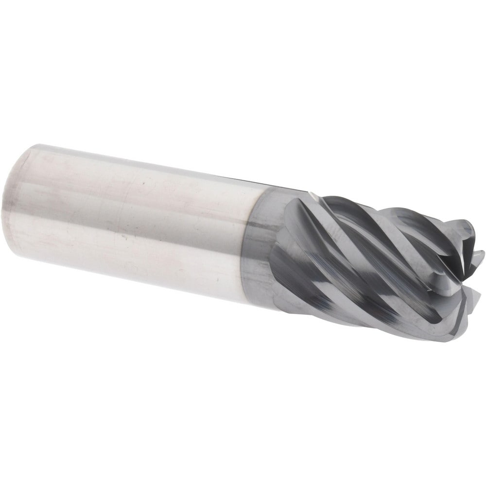 Corner Radius End Mill: 3/4" Dia, 1" LOC, 38 deg Helix, Corner Radius End,   Series HS