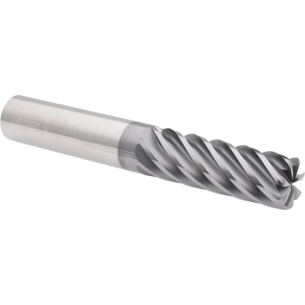 Corner Radius End Mill: 3/4" Dia, 2-1/4" LOC, 38 deg Helix, Corner Radius End,   Series HS