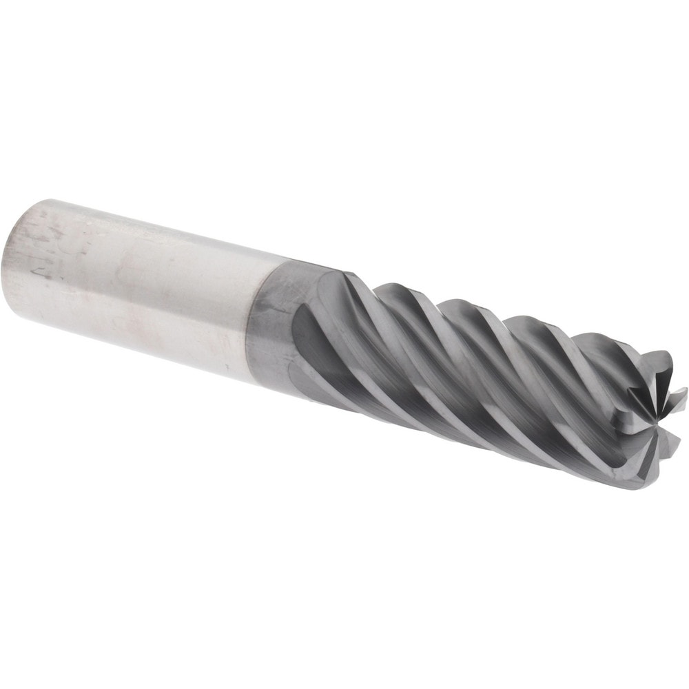 Accupro 6504051 Corner Radius End Mill: 5/8" Dia, 1-5/8" LOC, 0.09" Radius, 7 Flutes, Solid Carbide 