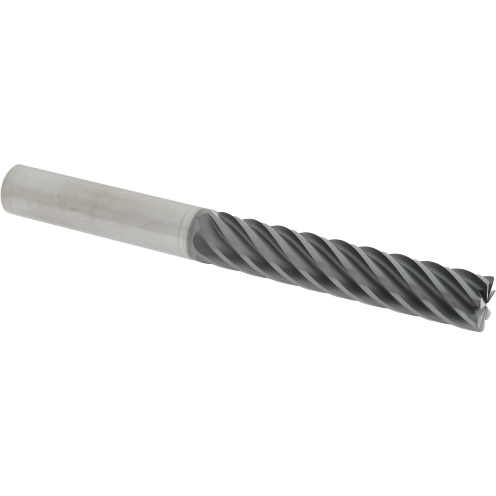 Accupro 6504057 Corner Radius End Mill: 5/8" Dia, 3-1/4" LOC, 0.03" Radius, 7 Flutes, Solid Carbide 