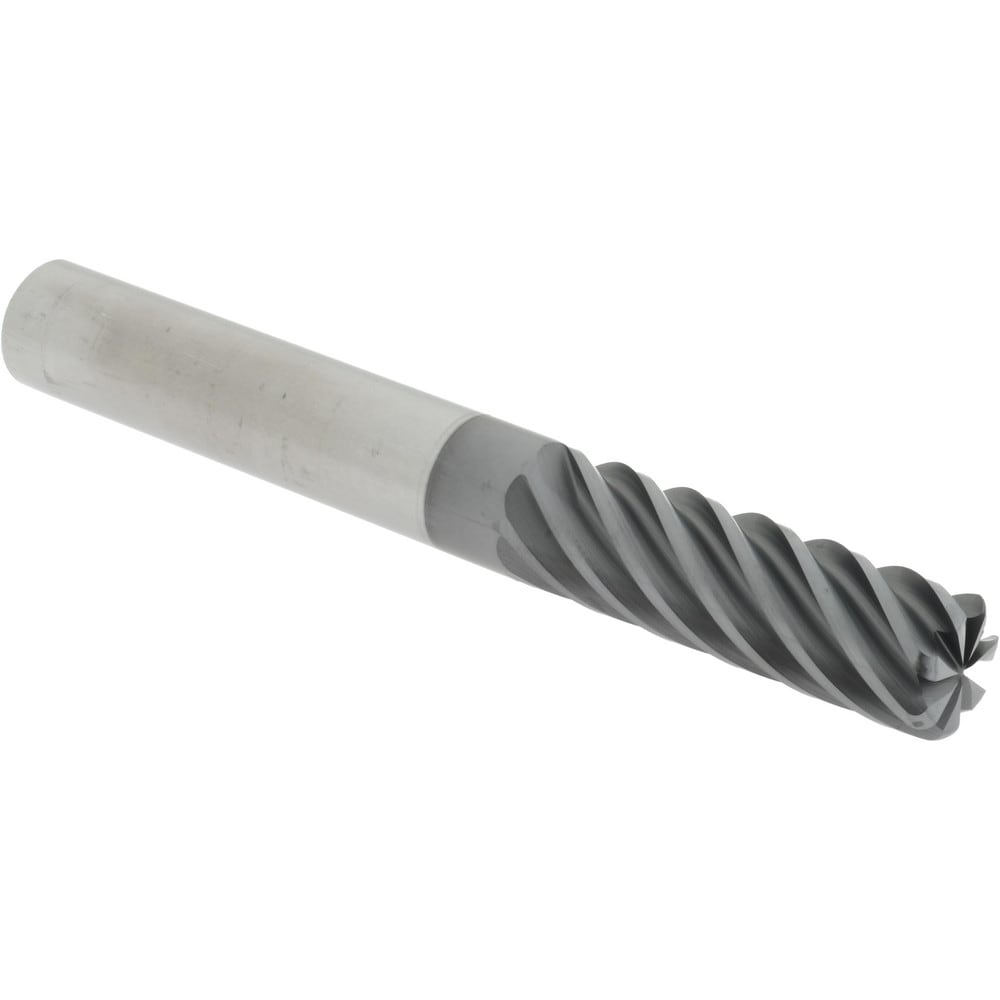 Accupro 6504055 Corner Radius End Mill: 5/8" Dia, 2" LOC, 0.09" Radius, 7 Flutes, Solid Carbide 