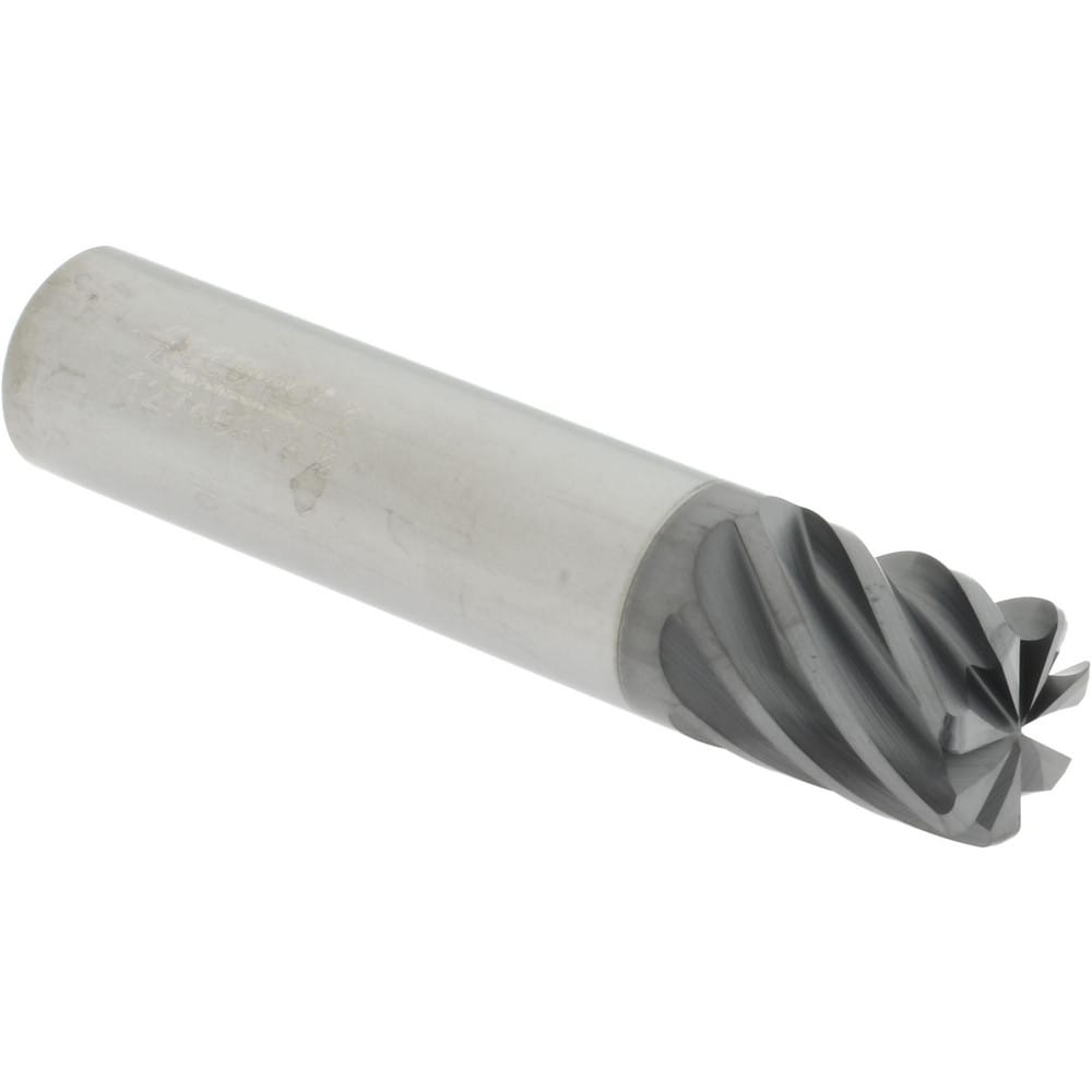 Accupro 6504046 Corner Radius End Mill: 5/8" Dia, 3/4" LOC, 0.06" Radius, 7 Flutes, Solid Carbide 