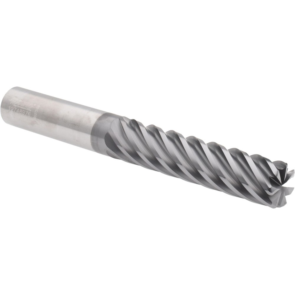 Corner Radius End Mill: 3/4" Dia, 3-1/4" LOC, 38 deg Helix, Corner Radius End,   Series HS