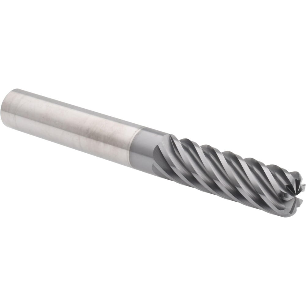 Accupro 6504056 Corner Radius End Mill: 5/8" Dia, 2" LOC, 0.12" Radius, 7 Flutes, Solid Carbide 