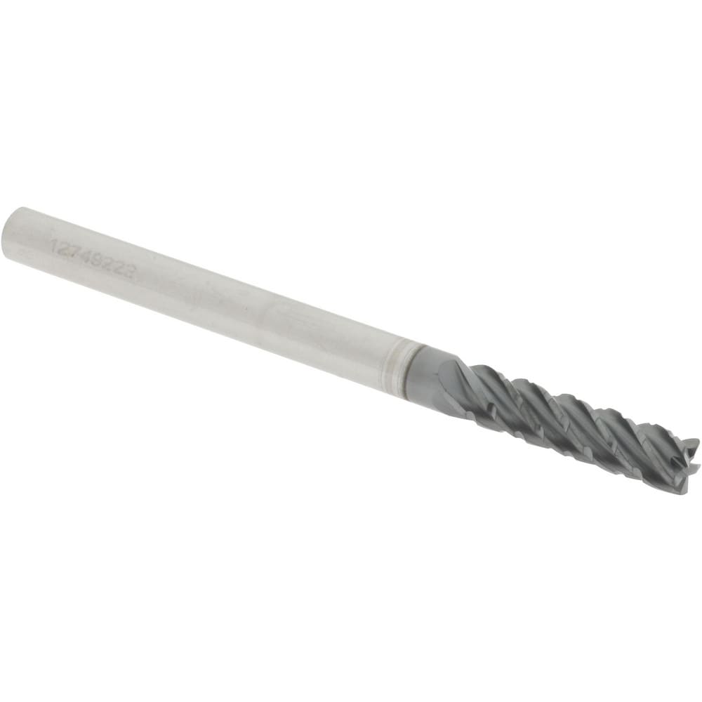 Accupro 6504141 Corner Radius End Mill: 3/16" Dia, 3/4" LOC, 0.01" Radius, 5 Flutes, Solid Carbide Image