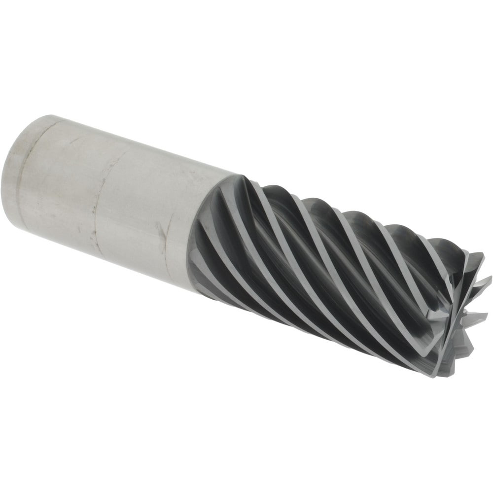 Corner Radius End Mill: 1" Dia, 2" LOC, 0.0300" Radius, 10 Flute, Solid Carbide