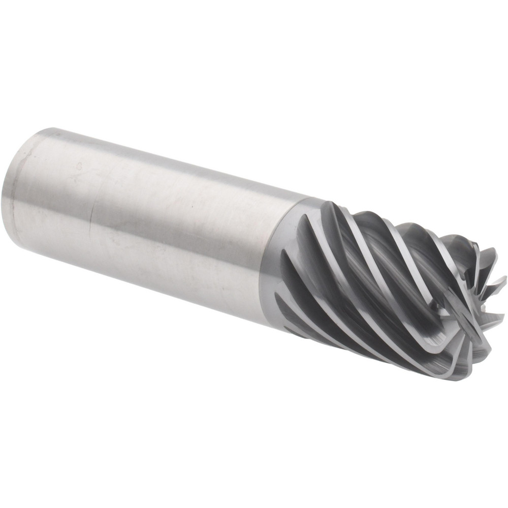 Accupro 6504124 Corner Radius End Mill: 1" Dia, 1-1/4" LOC, 0.09" Radius, 10 Flutes, Solid Carbide Image