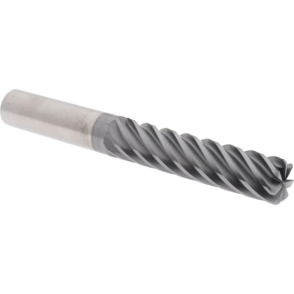 Accupro 6504075 Corner Radius End Mill: 3/4" Dia, 3-1/4" LOC, 0.09" Radius, 7 Flutes, Solid Carbide Image