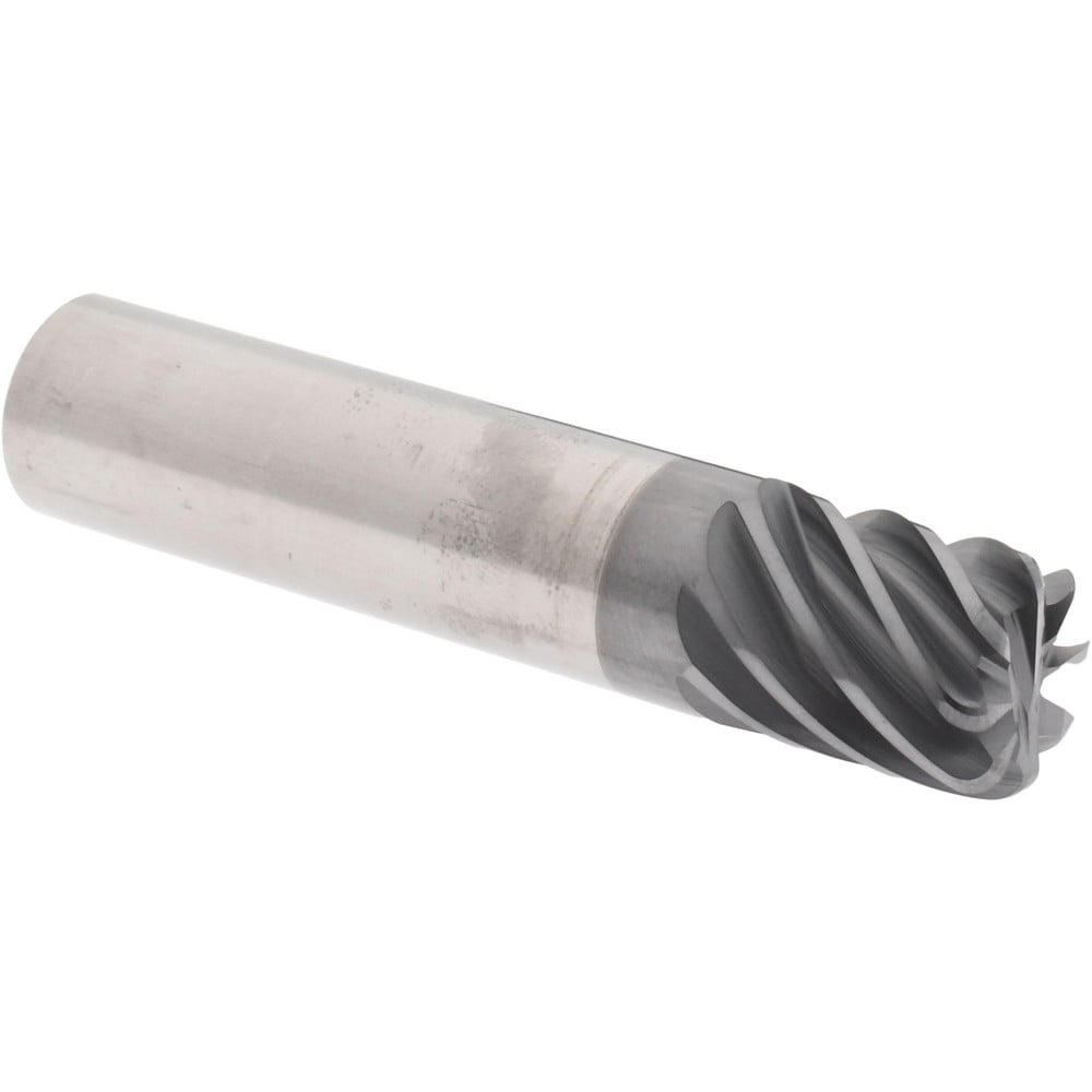 Accupro 6504106 Corner Radius End Mill: 5/8" Dia, 3/4" LOC, 0.09" Radius, 8 Flutes, Solid Carbide 