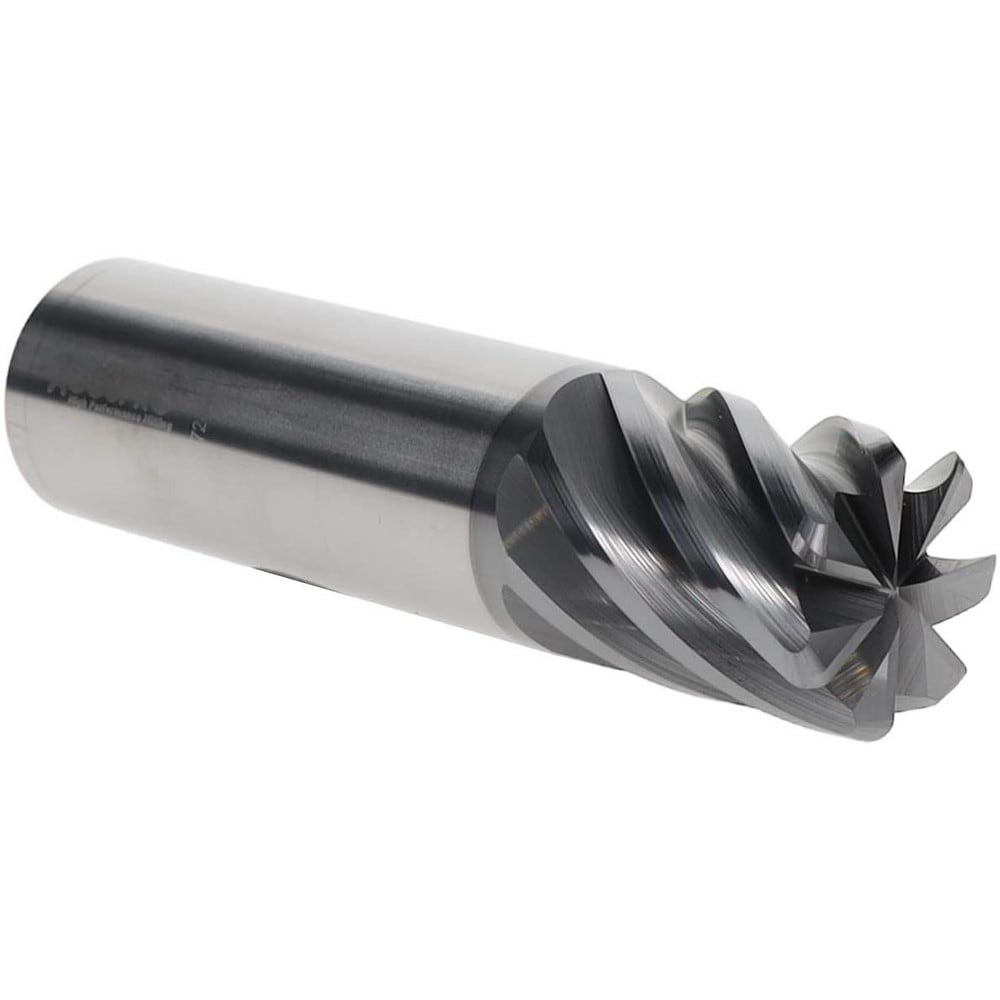 Corner Radius End Mill: 1" Dia, 1-1/4" LOC, 38 deg Helix, Corner Radius End,   Series HS