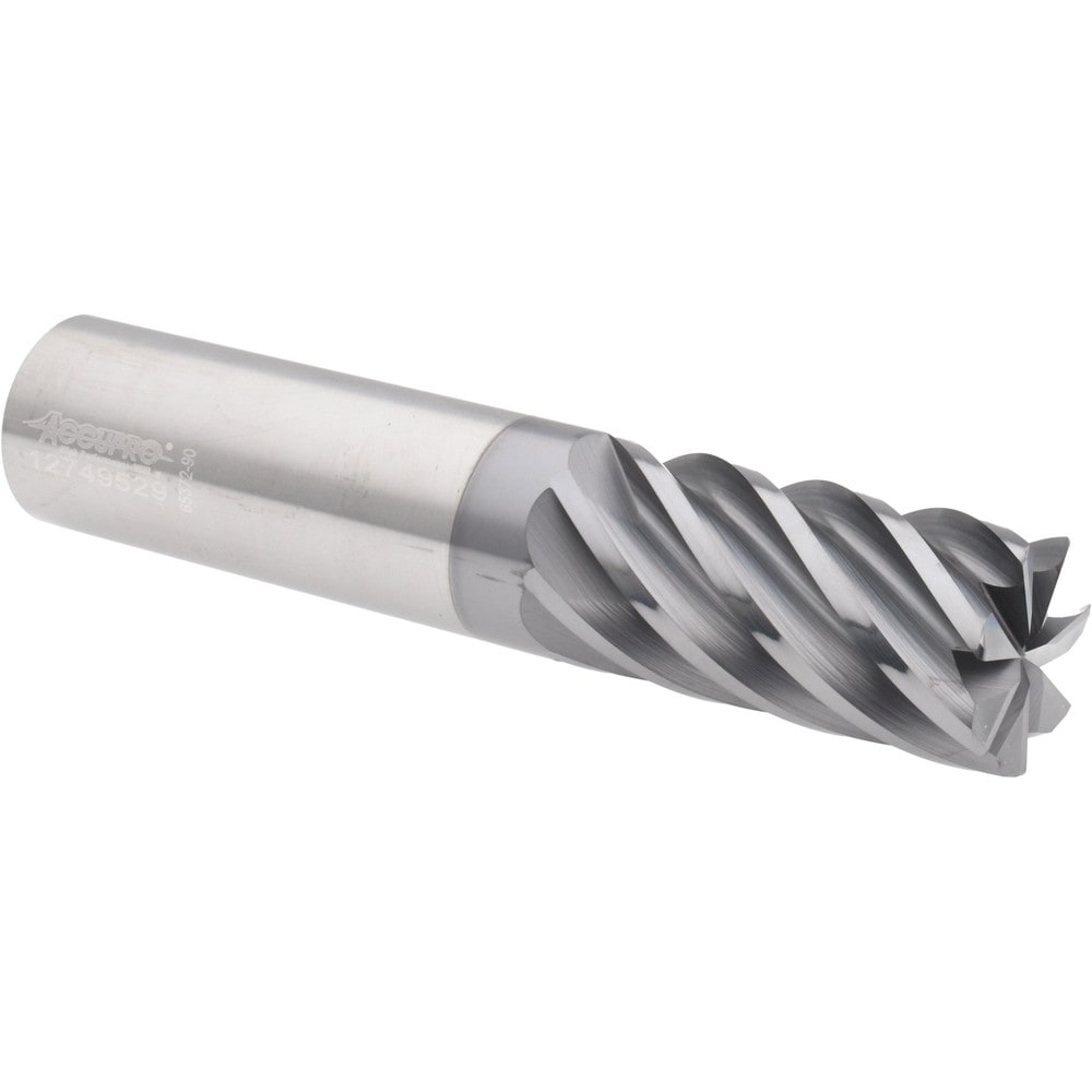 Accupro 6504081 Corner Radius End Mill: 1" Dia, 2" LOC, 0.03" Radius, 7 Flutes, Solid Carbide Image