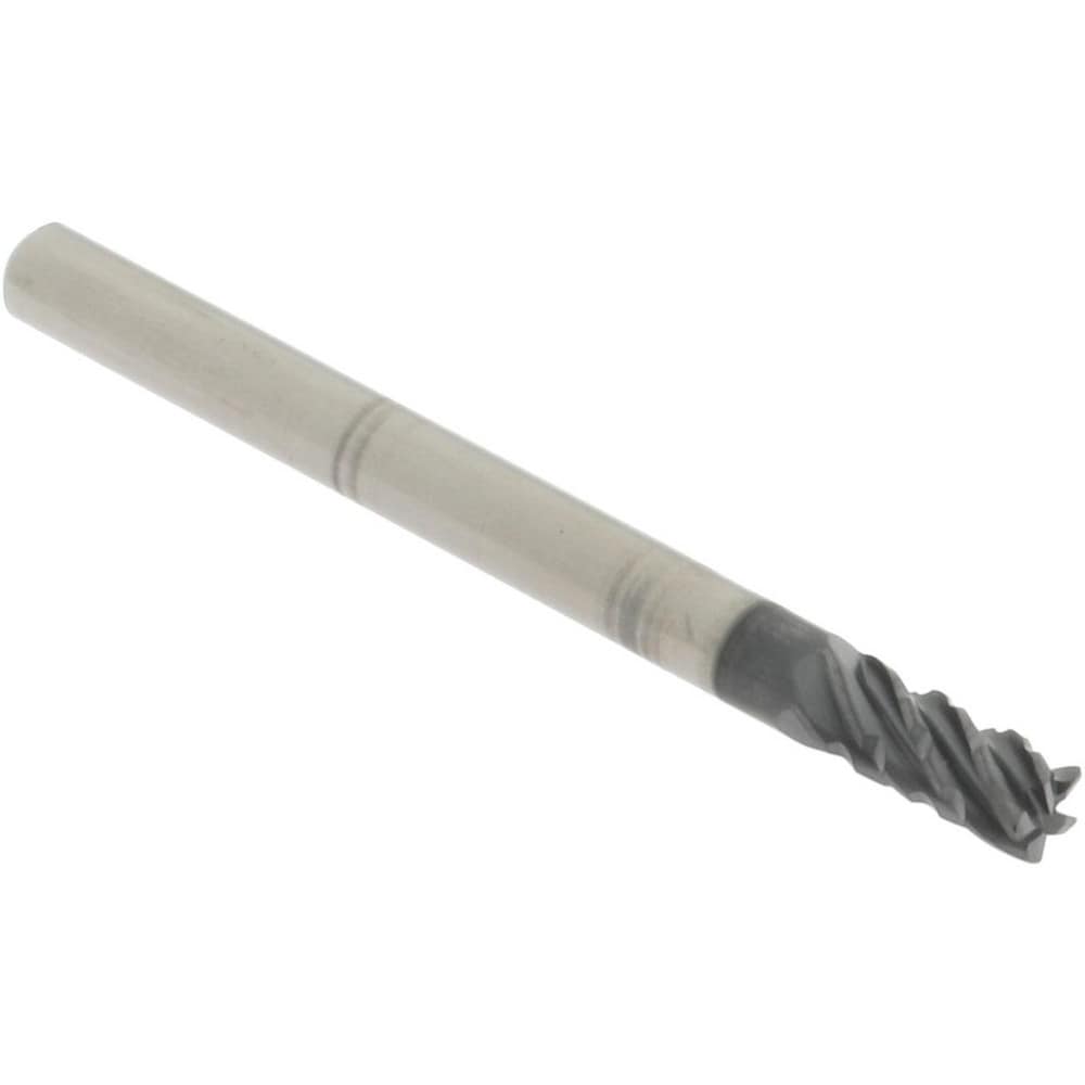 Accupro 6504136 Corner Radius End Mill: 1/8" Dia, 1/4" LOC, 0.01" Radius, 5 Flutes, Solid Carbide Image