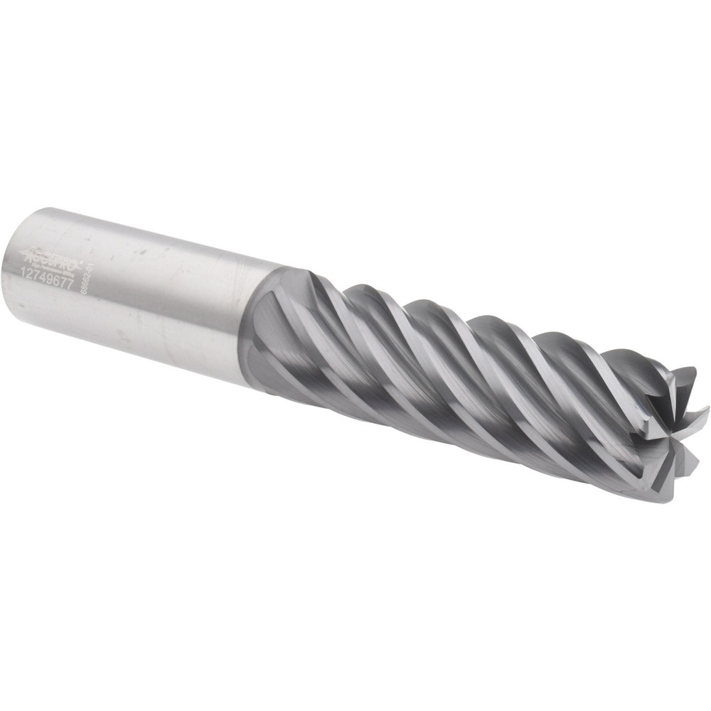 Accupro 6504086 Corner Radius End Mill: 1" Dia, 3-1/4" LOC, 0.06" Radius, 7 Flutes, Solid Carbide Image