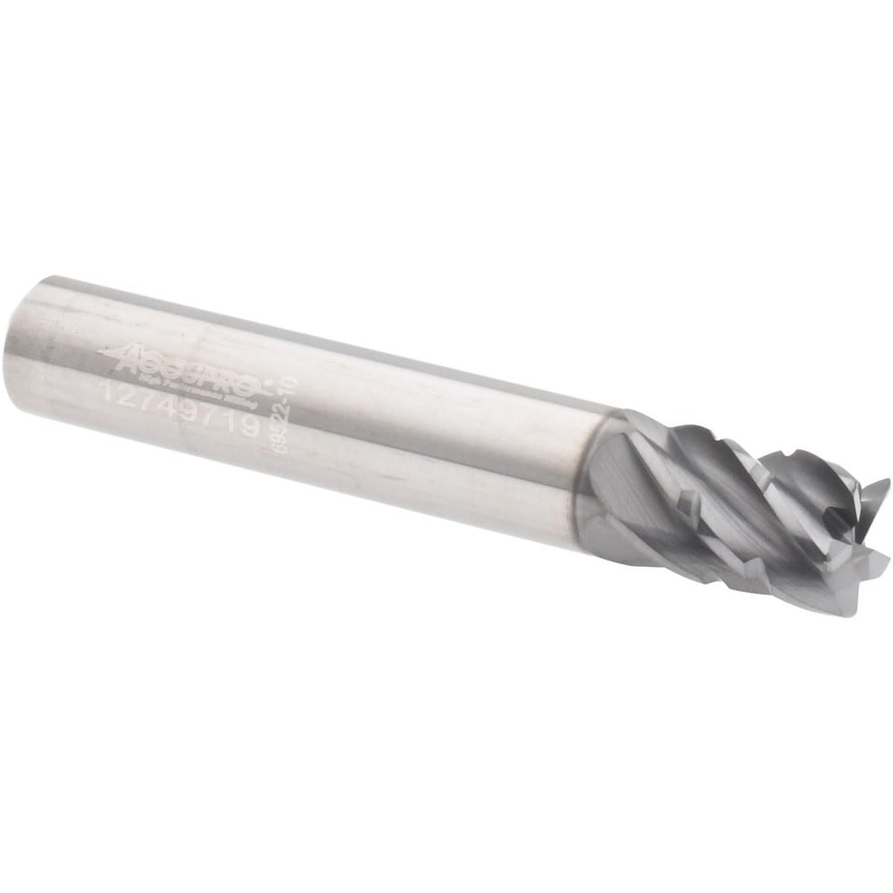 Accupro 6504146 Corner Radius End Mill: 5/16" Dia, 7/16" LOC, 0.02" Radius, 5 Flutes, Solid Carbide Image