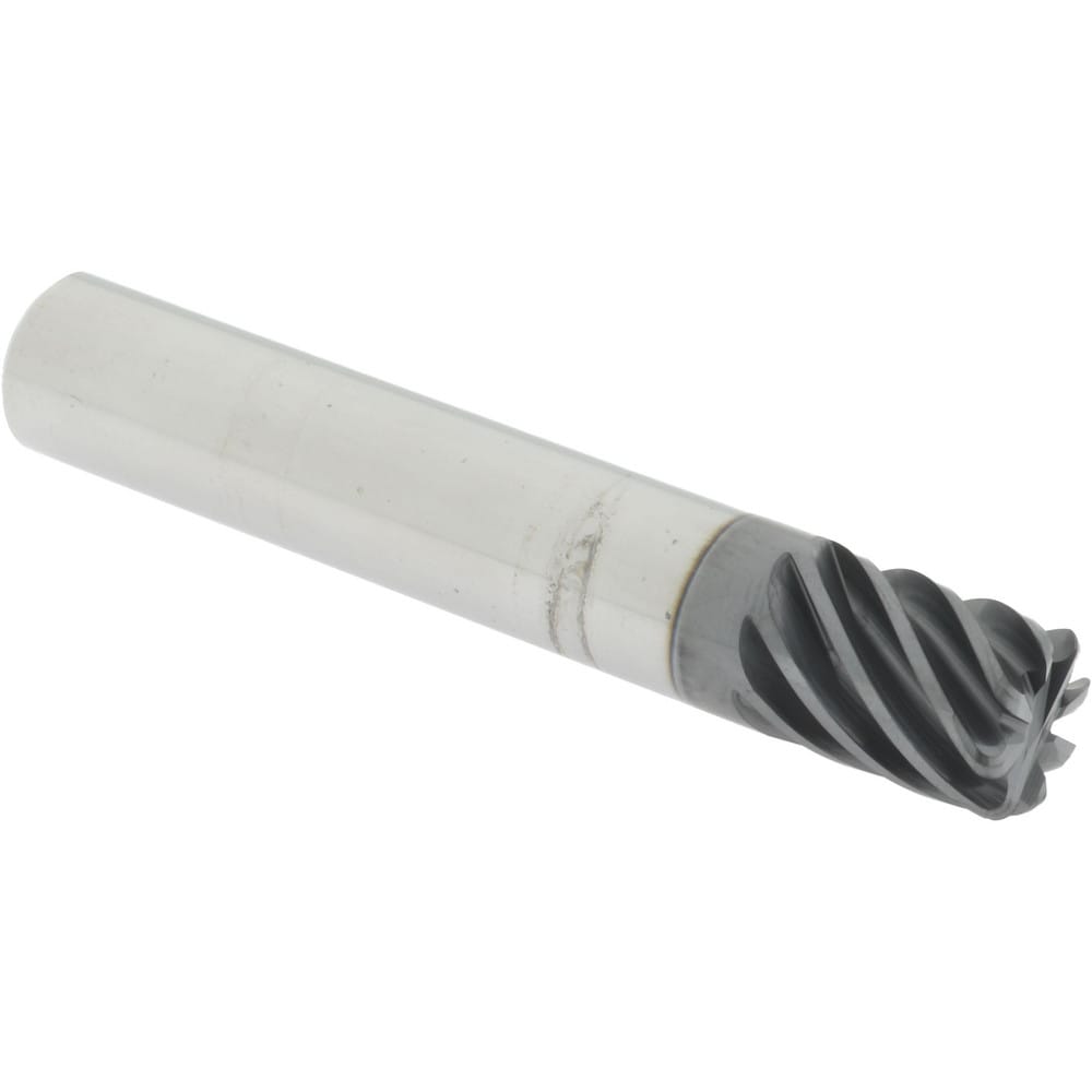 Corner Radius End Mill: 1/2" Dia, 5/8" LOC, 0.0600" Radius, 8 Flute, Solid Carbide