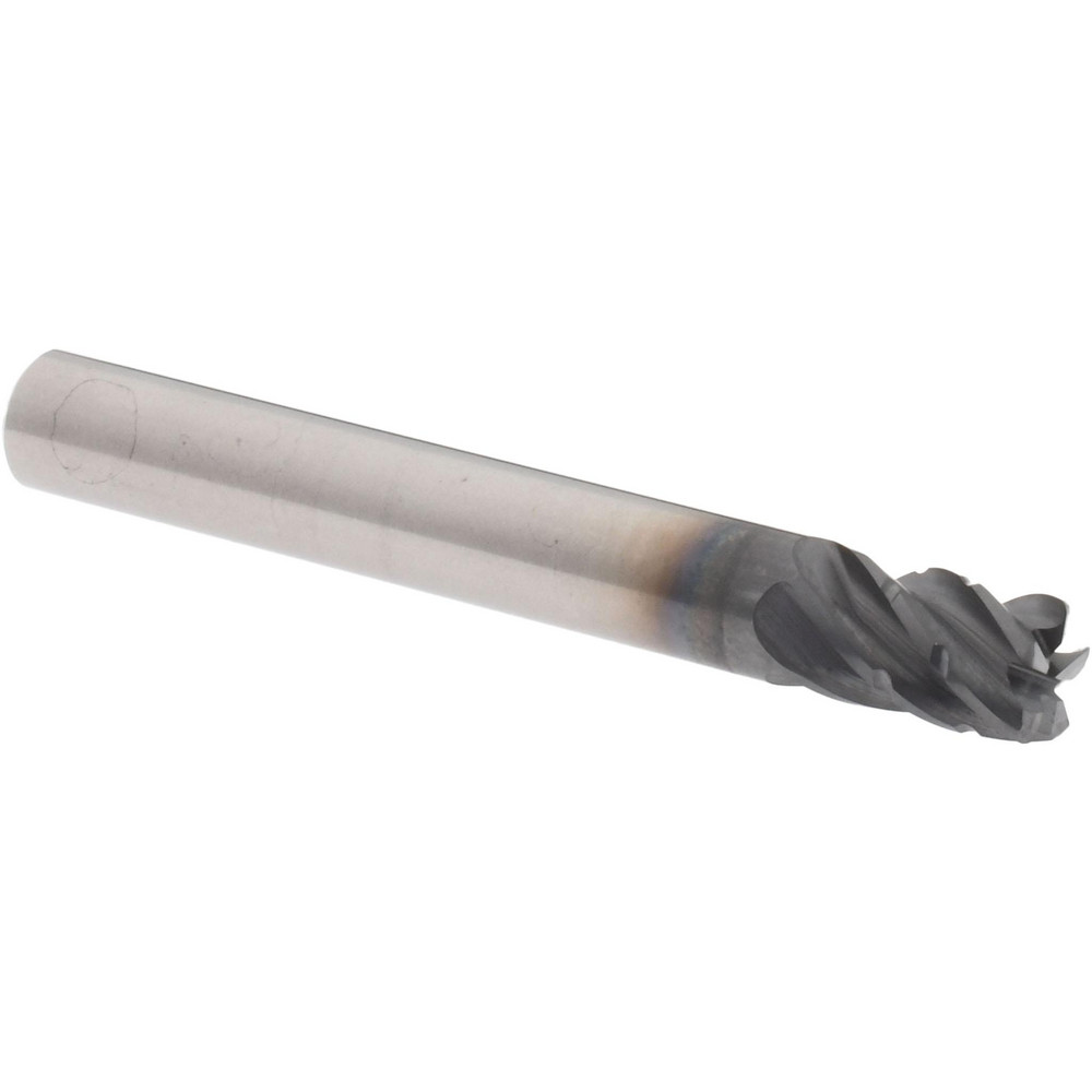 Accupro 6504142 Corner Radius End Mill: 1/4" Dia, 3/8" LOC, 0.02" Radius, 5 Flutes, Solid Carbide Image
