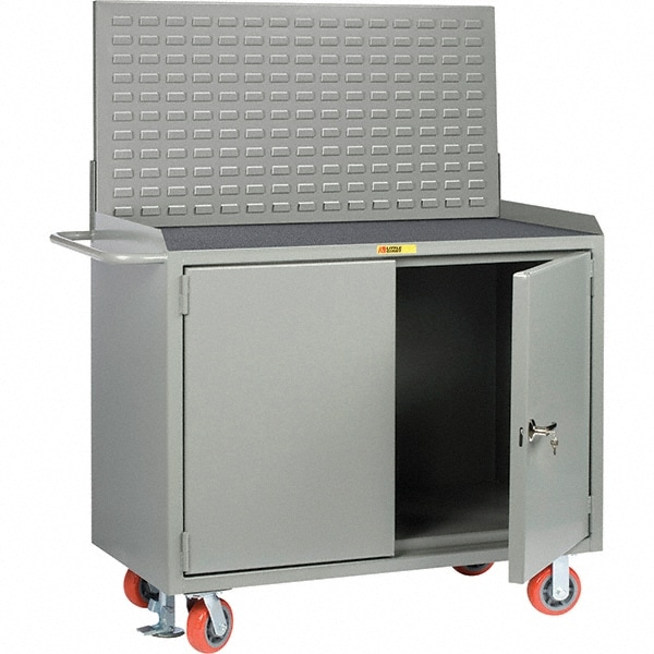 Little Giant® - Mobile Bench Cabinet with Louvered Panel Mobile Work ...