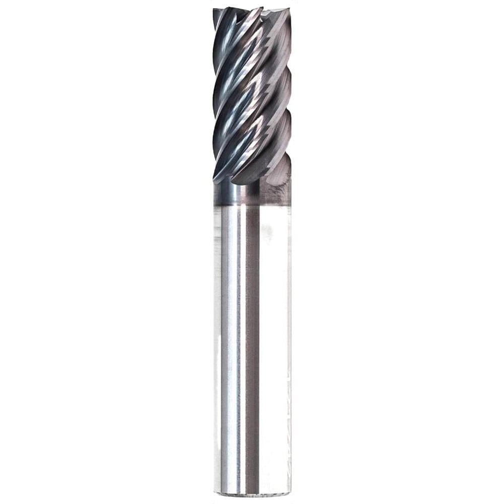 Corner Radius End Mill: 1/4" Dia, 5/16" LOC, 0.015" Radius, 7 Flutes, Solid Carbide