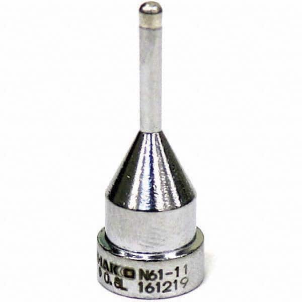 Hakko N61-11 Desoldering Pump Tips; Inside Diameter (mm): 0.8000 ; Outside Diameter (mm): 2.1000 ; Overall Length (mm): 11.0000 