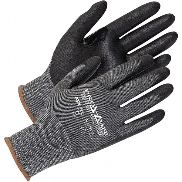 Nitrile Coated Dipped Safety Hand Gloves, Cut Resistant, Grey, Size: S - 2XL