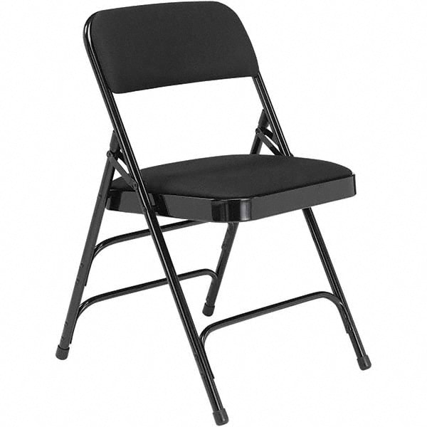 padded folding chair black