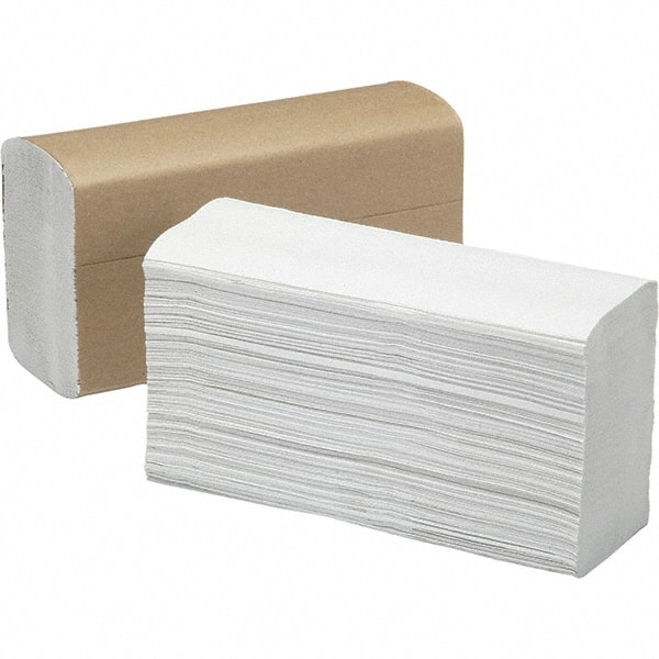 Ability One 8540016770076 Paper Towels: C-Fold, 16 Rolls, 1 Ply, Recycled Fiber, White 