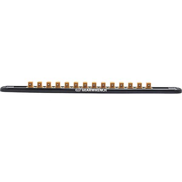 Socket Holders & Trays; Type: Clip Rail ; Drive Size: 3/8 ; Color: Black/Yellow