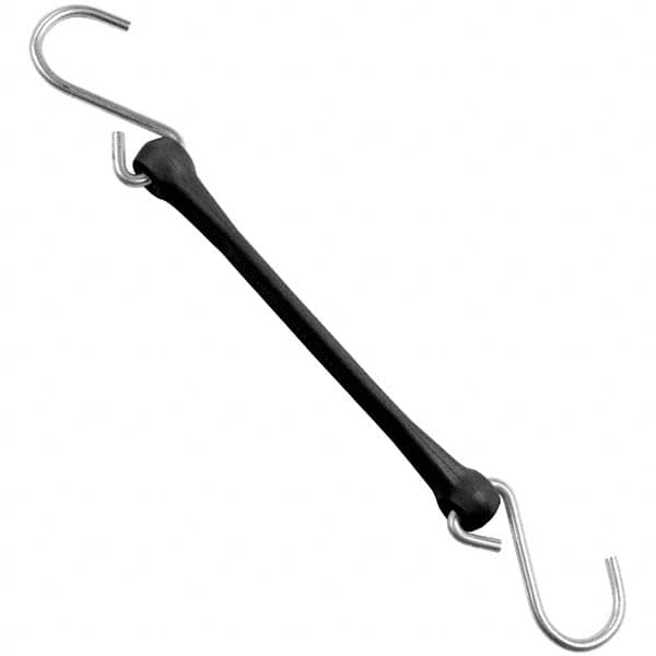 Heavy-Duty Bungee Strap Tie Down: Triangulated Galvanized S Hook, Non-Load Rated
