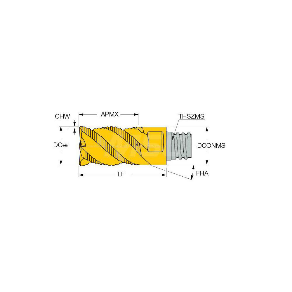 Iscar - Roughing Milling Tip Insert: MM ERS500B75-4T08, Carbide | MSC ...