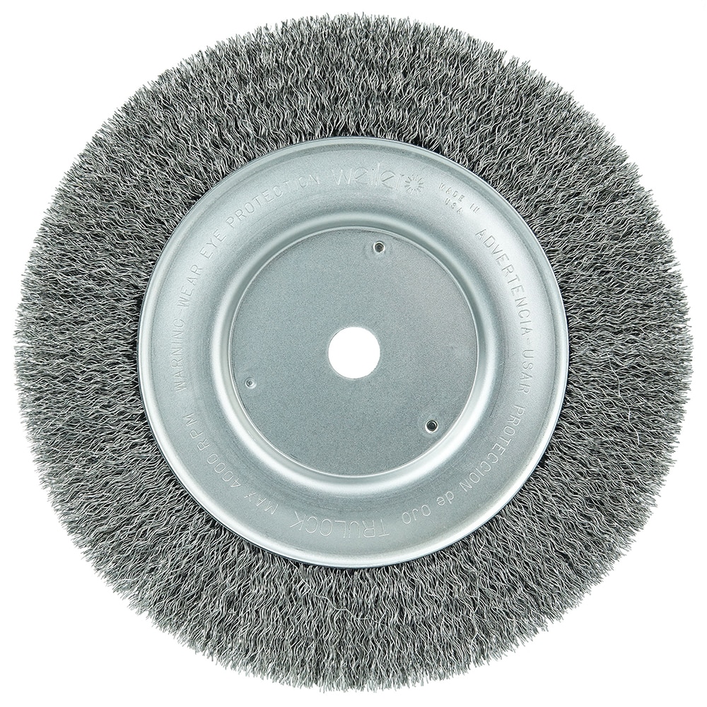 Weiler 1514 Wheel Brushes; Outside Diameter (Inch): 8 ; Arbor Hole Style: Round ; Filament Wire Diameter Range: 0.0100-0.0199 Image