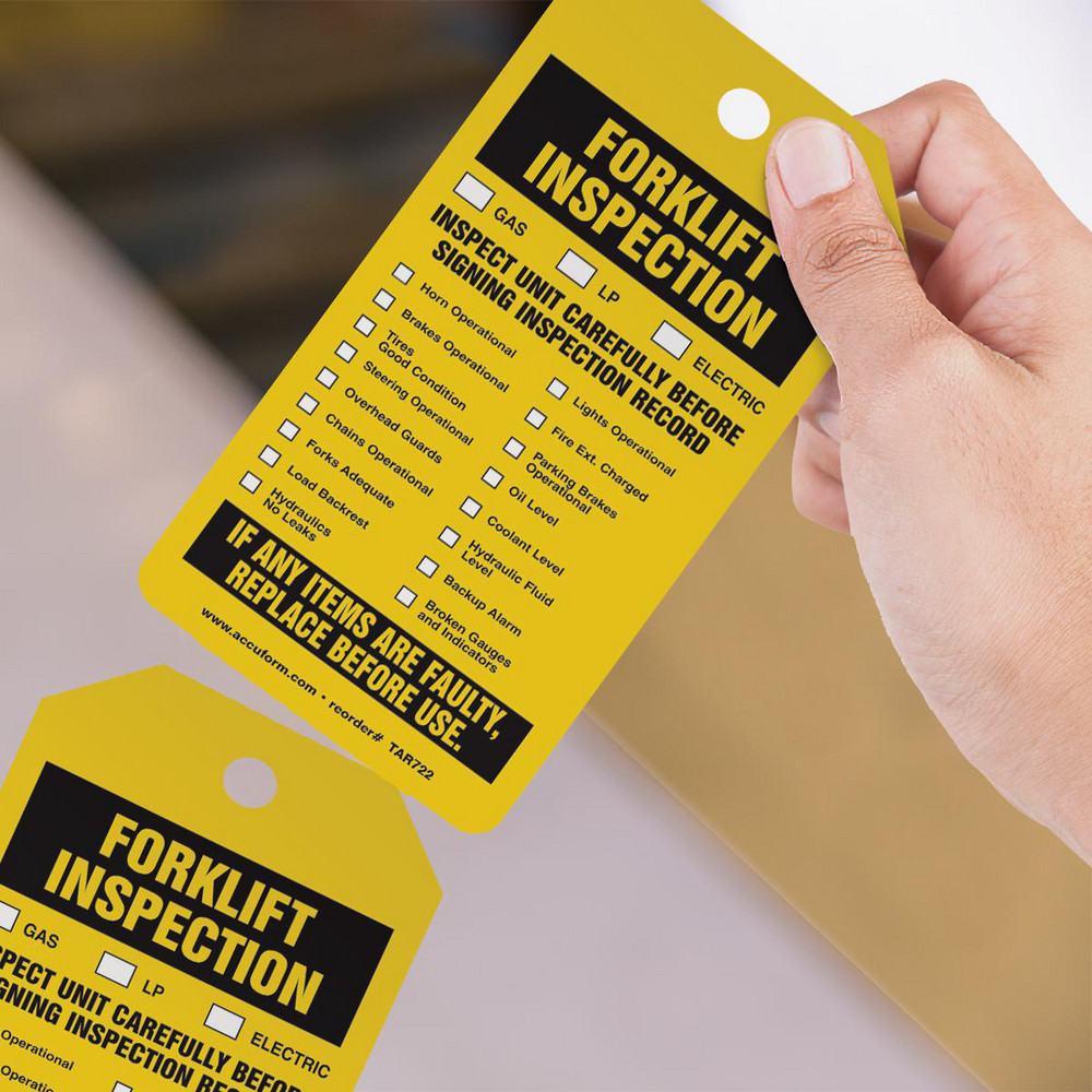 AccuformNMC - Inspection Tag: Rectangle, 6-1/4