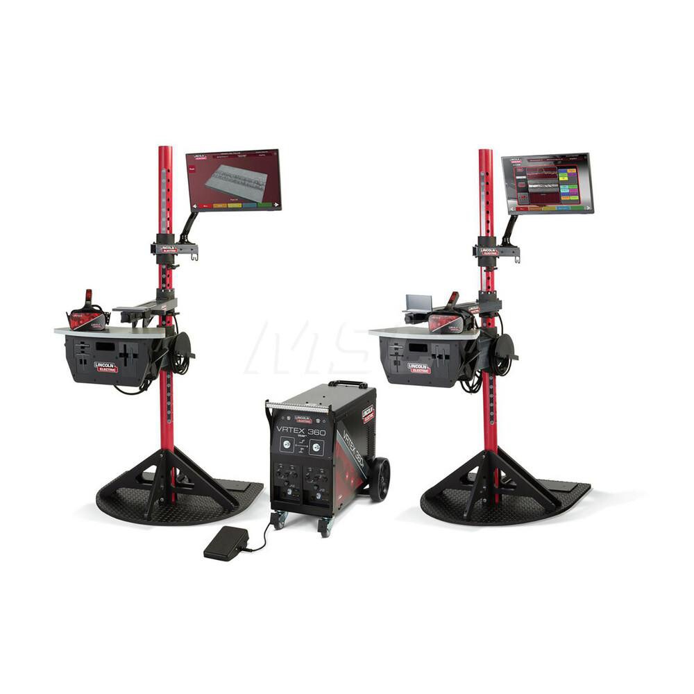 Welding Training Stations; Welding Processes: SMAW; GMAW; FCAW ; Virtual Reality: Yes ; Number of Operators: 2 ; Series: VRTEX. 360. ; Includes: Retractable SMAW stick stinger; GMAW/FCAW gun and GTAW TIG torch; filler metal and adaptive foot pedal devices