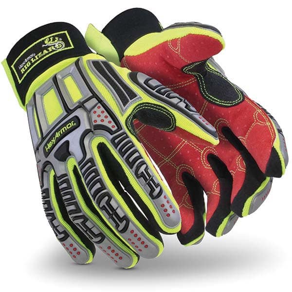 Cut & Puncture-Resistant Gloves: Size L, ANSI Cut A6, ANSI Puncture 4, Synthetic Leather