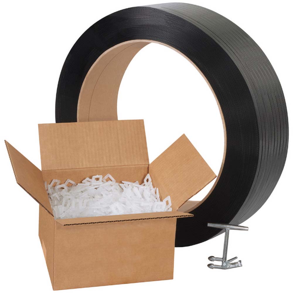 Value Collection Jumbo Postal Approved Poly Strapping Kit, 1/2" x