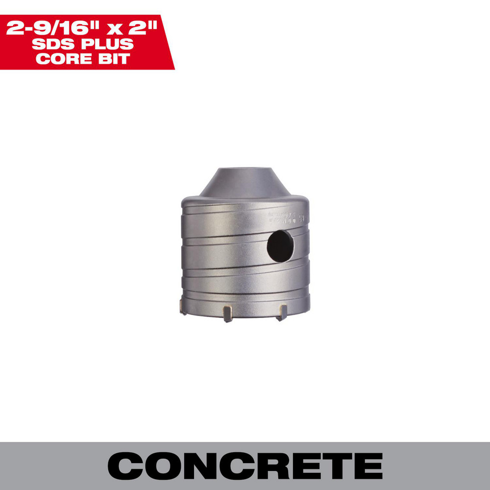 Core Bit: 2.5625" Dia, Carbide  - 2" Max Drilling Depth 