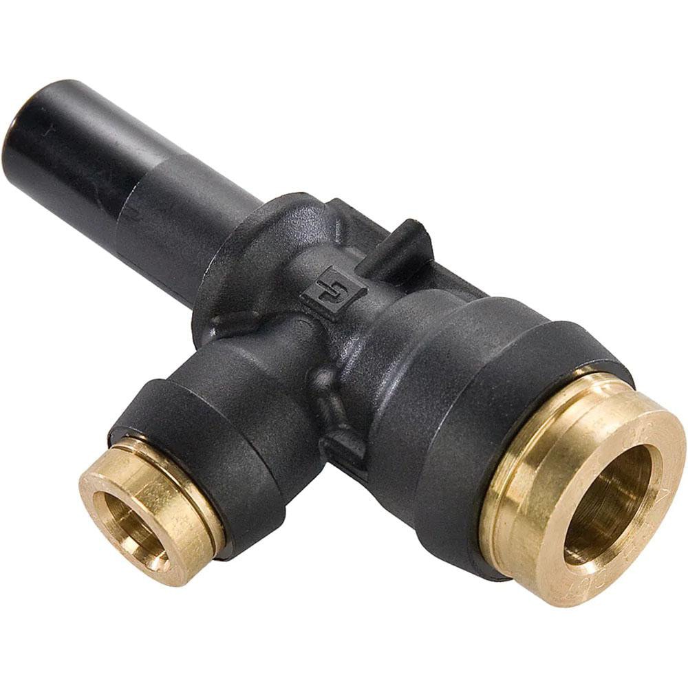 Parker 371PTCSP-6-4-6 Push-To-Connect Plug-in Tube Fitting: Plug-In Run Tee, 3/8 x 3/8 x 1/4" OD Image