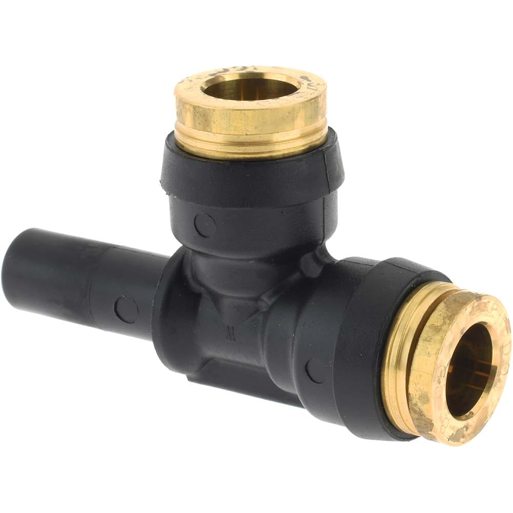 Parker 371PTCSP-6-6 Push-To-Connect Plug-in Tube Fitting: Plug-In Run Tee, 3/8 x 3/8" OD Image