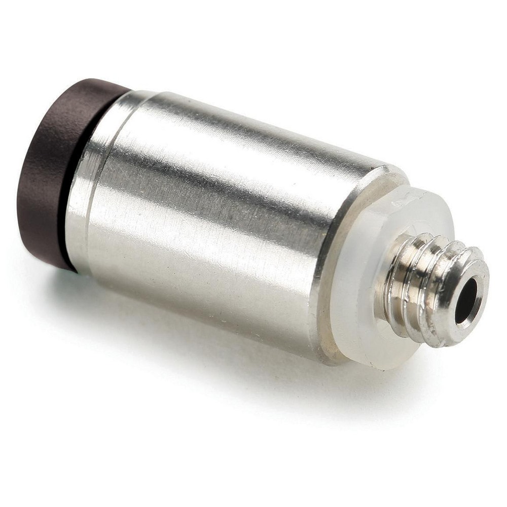 Push-to-Connect x MNPT & Tube to Male NPT Tube Fitting: #10-32 Thread, 1/4" OD