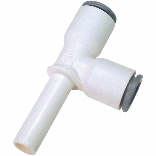 Push-To-Connect Tube Fitting: Plug-In Run Tee, 1/2 x 1/2" OD