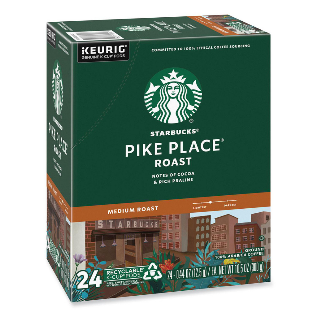 Starbucks Beverages: Coffee, Pike Place® Roast, Pod, 0.44 oz | Part #SBK011111156