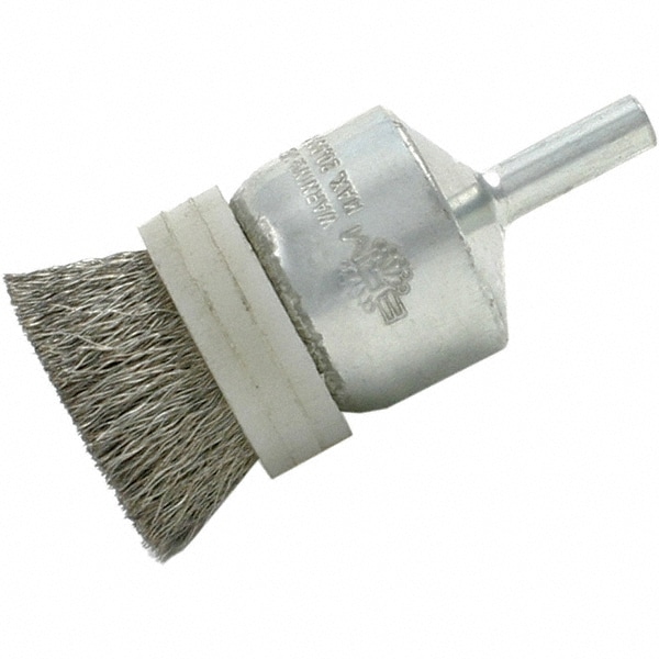 Brush Research Mfg. BNS6ST10 End Brushes: 3/4" Dia, Stainless Steel, Crimped Wire 