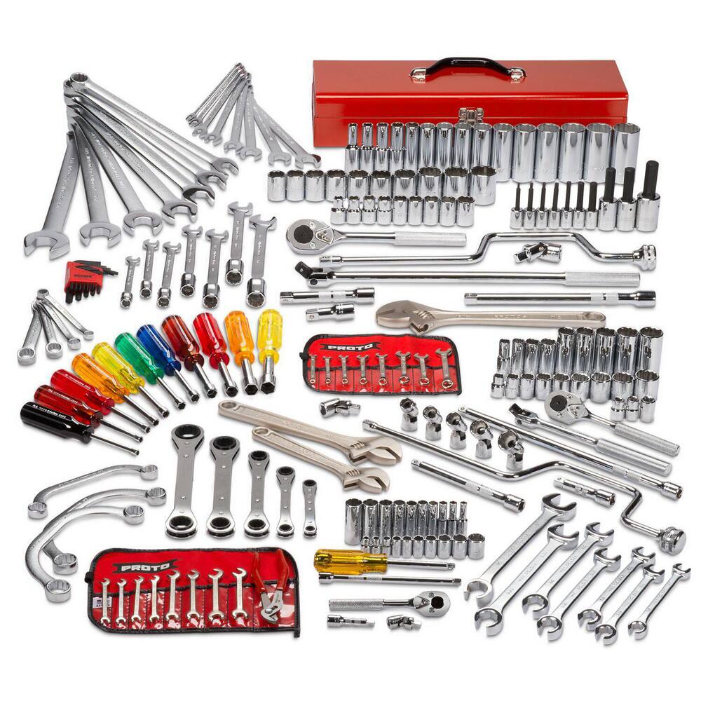 Combination Hand Tool Sets; Set Type: Master Tool Set ; Container Type: Chest ; Measurement Type: Inch & Metric ; Container Material: Aluminum ; Drive Size: 1/2; 1/4; 3/8 ; Insulated: No