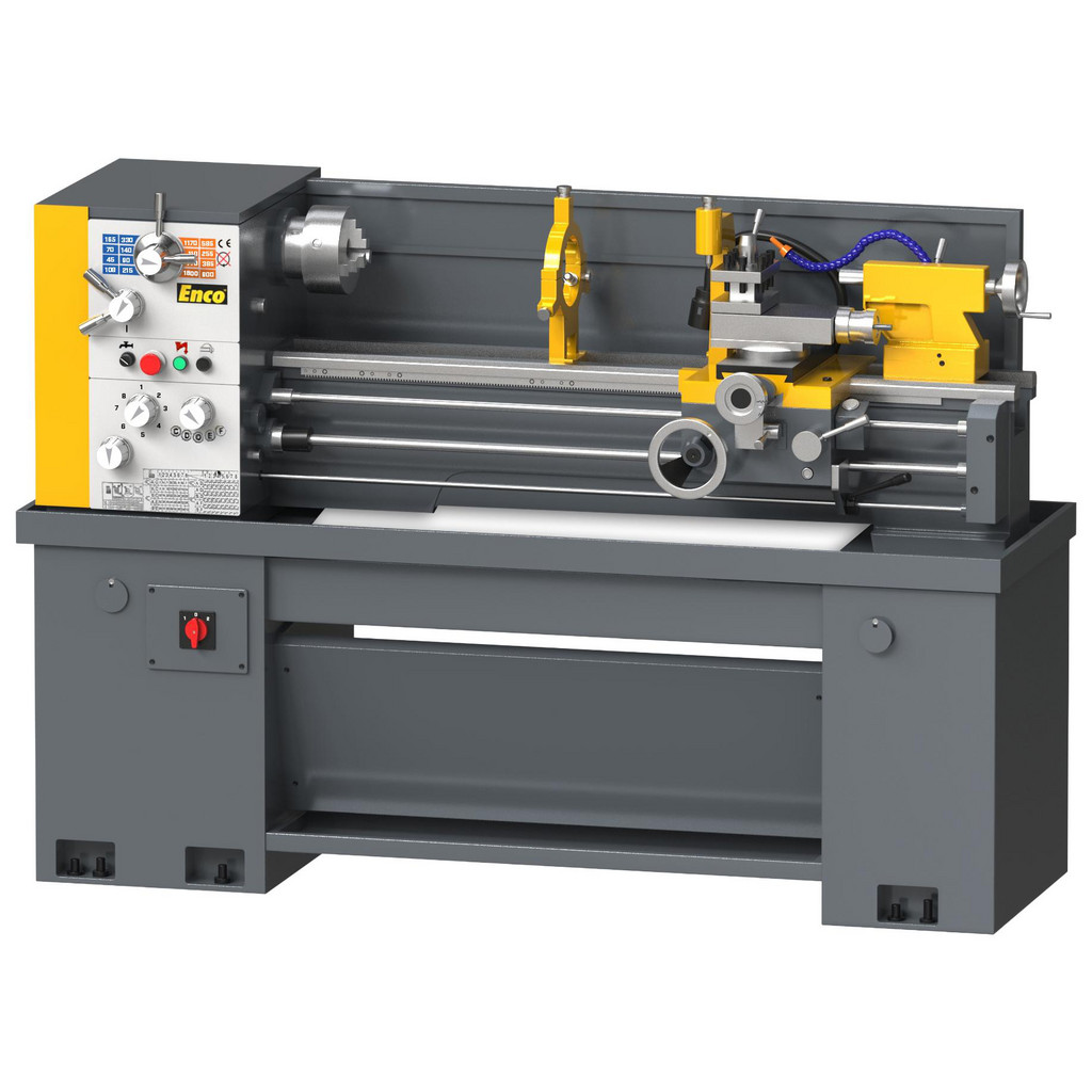 Enco 14" x 40" Engine Lathe: Geared Head, 3 hp, 220 V - 3 Phase, 1-1/2" Spindle Bore Dia, 45 to 1,800 RPM | Part #GH-1440A